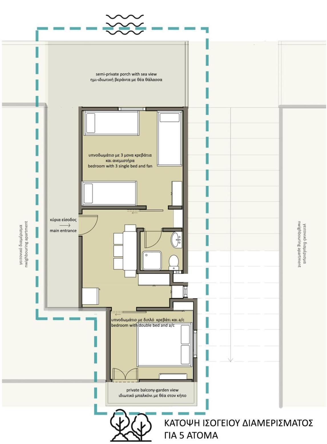 Poseidon Apartments 기티오 객실 사진